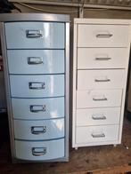 2 x Prachtige Metalen ladekast, Ophalen, Minder dan 50 cm, Zo goed als nieuw, Minder dan 100 cm