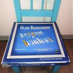 Backgammon spel met glazen bord, Hobby en Vrije tijd, Gezelschapsspellen | Bordspellen, Ophalen, Gebruikt