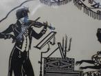 Antiek silhouet "Ein Duett" papierknipkunst Lotte Gützlaff, Antiek en Kunst, Ophalen of Verzenden