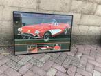 Schilderij poster corvette T bird 1958, Ophalen, Zo goed als nieuw