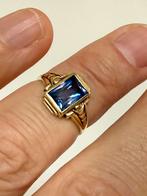 Prachtige vintage gouden ring met blauwe Saffier 1.83ct!, Ophalen of Verzenden, 17 tot 18, Met edelsteen, Dame