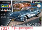 Revell 7037 CORVETTE ROADSTER (1958 USA) 1:25 modelbouw, Auto, Verzenden, Revell, Groter dan 1:32