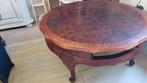 Salontafel rond notenhout, Huis en Inrichting, Tafels | Salontafels, Rond, Ophalen of Verzenden, Minder dan 50 cm, Overige houtsoorten