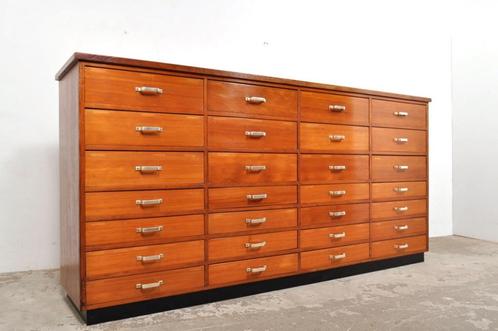 Vintage kersenhouten winkelkast ladekast kast jaren 50, Huis en Inrichting, Kasten | Ladekasten, Gebruikt, Ophalen of Verzenden