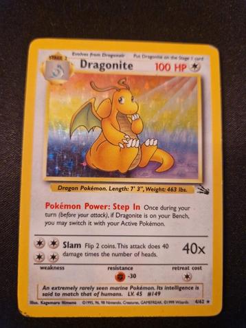 Fossil Dragonite Pokémon holo. TCG collect wotc  beschikbaar voor biedingen