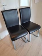 2 leren stoelen, Ophalen, Gebruikt, Twee