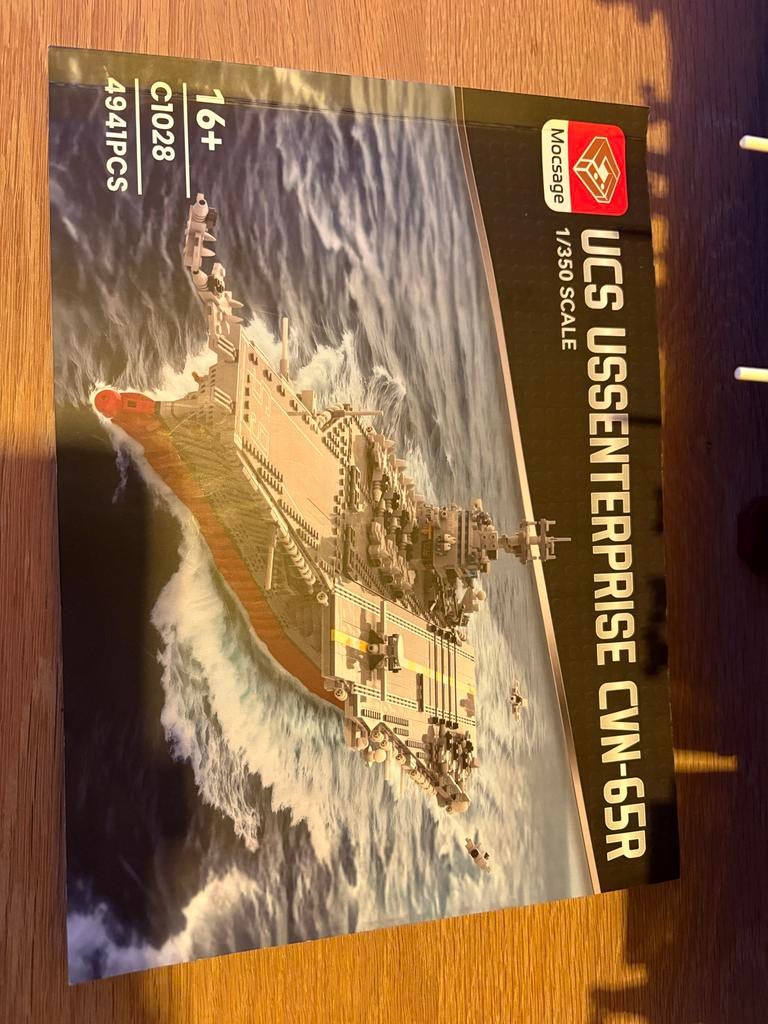 USS Enterprise CVN-65R Bouwset met Boekje, Hobby en Vrije tijd, Modelbouw | Boten en Schepen, Ophalen, Nieuw, Overige merken