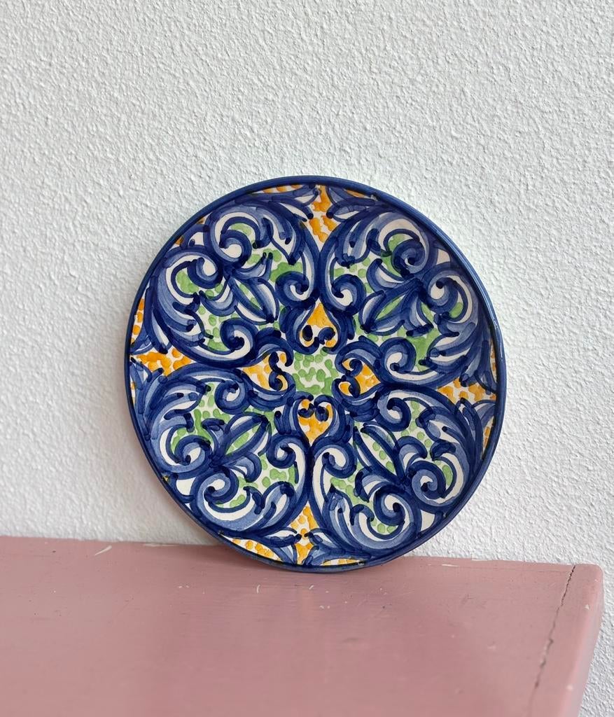 Handgeschilderd Spaans Keramiek Bord, Antiek en Kunst, Antiek | Wandborden en Tegels, Ophalen of Verzenden