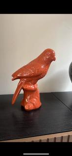 Riverdale papegaai beeld – terracotta/oranje – 30 cm, ., Ophalen of Verzenden, Zo goed als nieuw, .