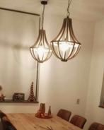 Twee houten hanglampen van Kwantum, Ophalen, Zo goed als nieuw, Hout, Modern