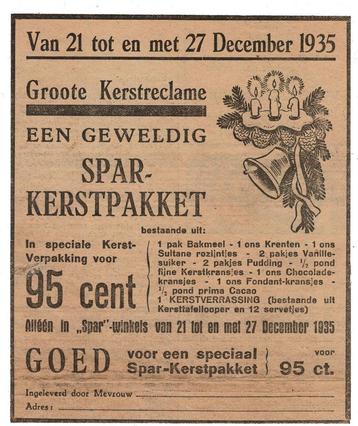 2 SPAR Advertenties 1935 en 1942 beschikbaar voor biedingen
