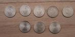 10 gulden Juliana en Wilhelmina (8 stuks), Postzegels en Munten, Munten | Nederland, Koningin Juliana, Verzenden, Zilver, Losse munt