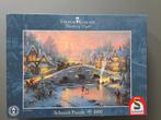 Schmidt Kerstpuzzel Thomas Kinkade 1000 stukjes, Ophalen of Verzenden, 500 t/m 1500 stukjes, Zo goed als nieuw, Legpuzzel