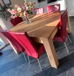 Vierkante Keukentafel - 6 keukenstoelen, Huis en Inrichting, Tafels | Eettafels, Ophalen, Gebruikt, Vijf personen of meer, 100 tot 150 cm