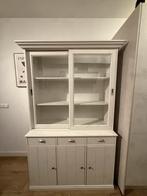 WOOOD Witte vitrinekast met lades en deuren, Ophalen, Gebruikt, 100 tot 150 cm, Met lade(s)