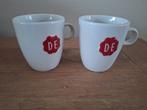 Twee Douwe Egberts espresso mokken, Huis en Inrichting, Keuken | Servies, Keramiek, Ophalen of Verzenden, Zo goed als nieuw, Effen