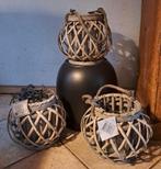 Rotan Lantaarn met Windlicht - Campo Verde, Nieuw, Ophalen of Verzenden, Bruin, Hout