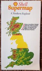** vintage Shell supermap 4 Northern England - 1977 - IZGST, Boeken, Atlassen en Landkaarten, Ophalen of Verzenden, Zo goed als nieuw