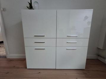Musterring wandkast - hoogglans wit - 4 deuren, 2 lades