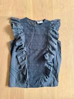 Antik Batik grijze leuke blouse 40/42 met ruches CHCS, Ophalen of Verzenden, Zo goed als nieuw, Maat 42/44 (L), Grijs