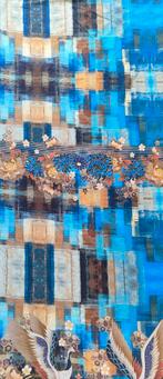 Kraanvogel / flower / abstract paneel deel, 120 cm of meer, Nieuw, Ophalen of Verzenden, Katoen
