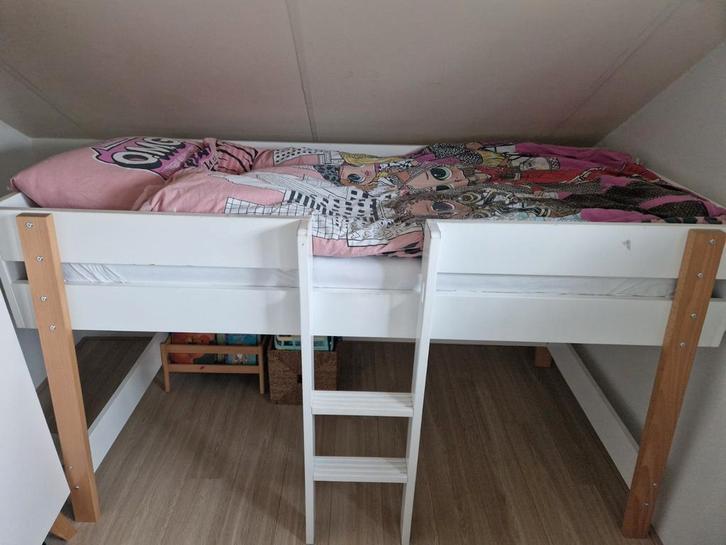 Bopita Halfhoogslaper - Wit, Kinderen en Baby's, Kinderkamer | Stapelbedden en Hoogslapers, Gebruikt, Halfhoogslaper, Ophalen