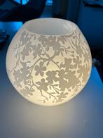Tafellamp wit bloem sfeer glas 21 cm hoog lang snoer IKEA, Huis en Inrichting, Lampen | Tafellampen, Minder dan 50 cm, Glas, Ophalen of Verzenden