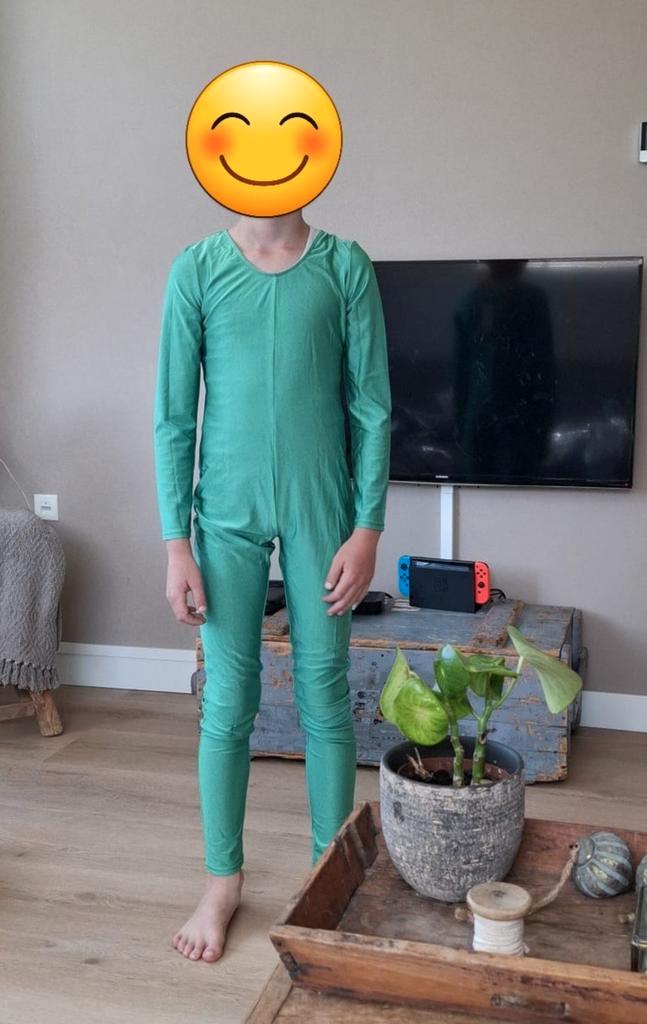 Groen Verkleedpakje 10 stuks, Kinderen en Baby's, Carnavalskleding en Verkleedspullen, Zo goed als nieuw, Jongen of Meisje, 122 t/m 128