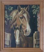 Schilderij Merrie met Veulen (Schilderij H. Faust) Z.g.a.n., Antiek en Kunst, Ophalen of Verzenden