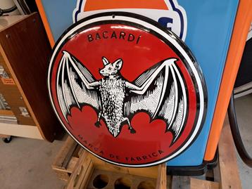 Emaille Bacardi reclame bord mooie reproductie nieuw 50cm. beschikbaar voor biedingen