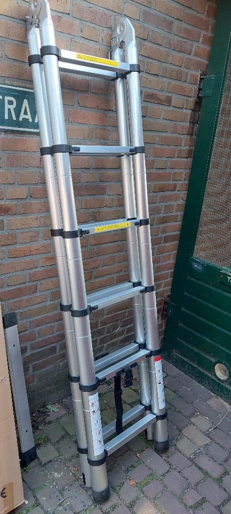 Aluminium Schuifladders/Trappen, Doe-het-zelf en Verbouw, Ladders en Trappen, Nieuw, Minder dan 2 meter, Opvouwbaar of Inschuifbaar