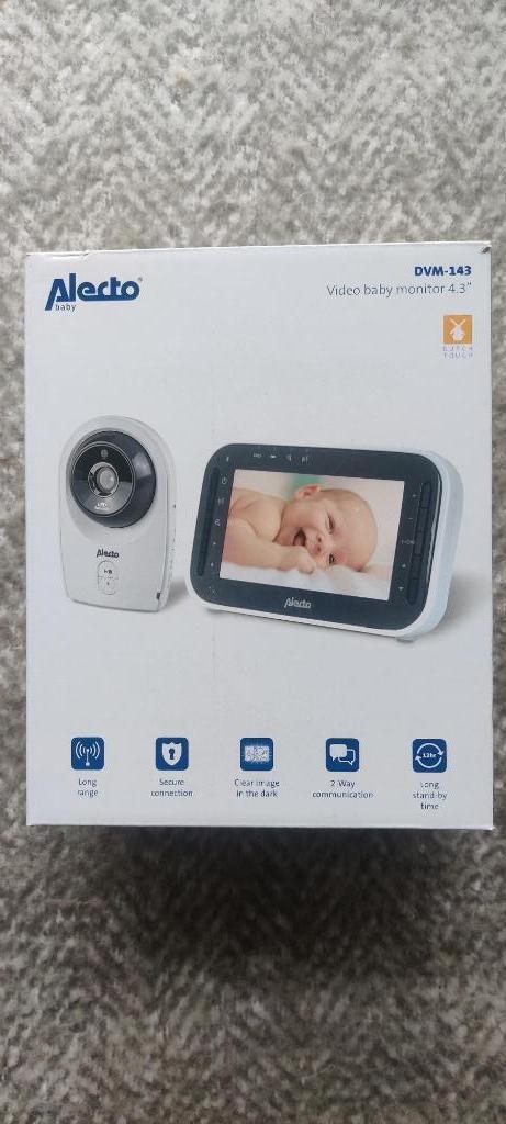 Alecto DVM-143 babyfoon video baby monitor, Kinderen en Baby's, Babyfoons, Nieuw, 250 meter of meer, Camera, Terugspreekfunctie