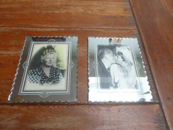 2 art deco fotolijsten spiegelglas beschikbaar voor biedingen