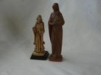 Twee Heiligen beeldjes Heilig hart en Maria met kind, Ophalen of Verzenden