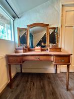 Mooie art deco kaptafel met geslepen spiegels, Ophalen, Gebruikt, 100 tot 150 cm, Art deco