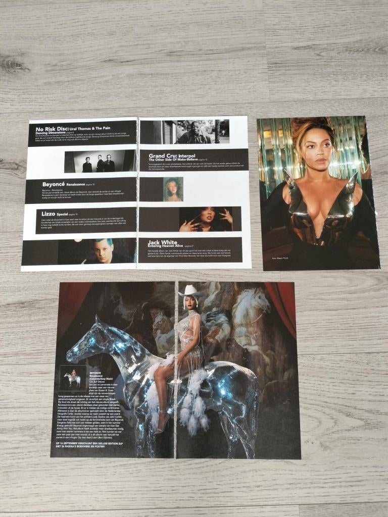 Beyonce 3-pagina’s Platomania magazine 12 augustus 2022, Verzenden, Zo goed als nieuw, Boek, Tijdschrift of Artikel