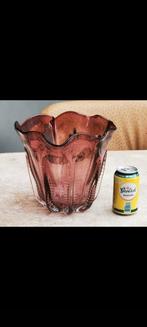 Glazen roze design curvey jellyfisch vaas, Ophalen of Verzenden