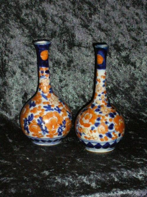 Imari Japan Porselein Pijpvaasjes 2 Stuks 19e Eeuw, Antiek en Kunst, Antiek | Porselein, Ophalen