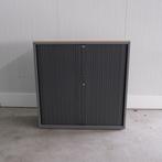 Gispen Roldeurkast, Grijs/Beuken, 120x47x121cm (BXDXH), RD87, Gebruikt, 100 tot 150 cm, -, 100 tot 150 cm