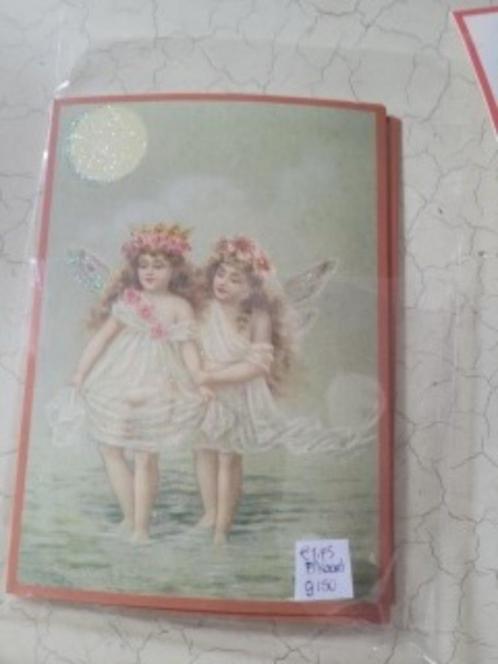 Nieuwe romantische kaart elfen meisjes foto 1, Antiek en Kunst, Curiosa en Brocante, Ophalen of Verzenden