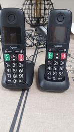 gigaset telefoon met grote toetsen en telefoonkiezer tiptel, Ophalen, Zo goed als nieuw, 2 handsets