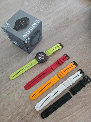 Garmin Epix (Gen 2) Zwart Sapphire + Extra Bandjes beschikbaar voor biedingen