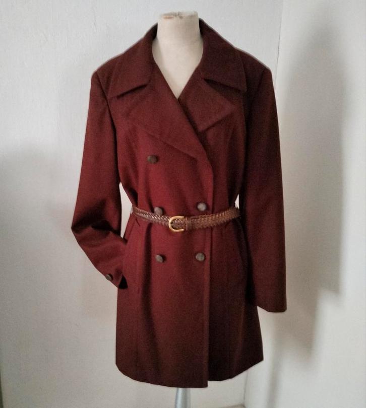 Vintage jaren 70 bruin wollen jas ,mt.42, Kleding | Dames, Jassen | Winter, Zo goed als nieuw, Maat 42/44 (L), Bruin, Ophalen of Verzenden