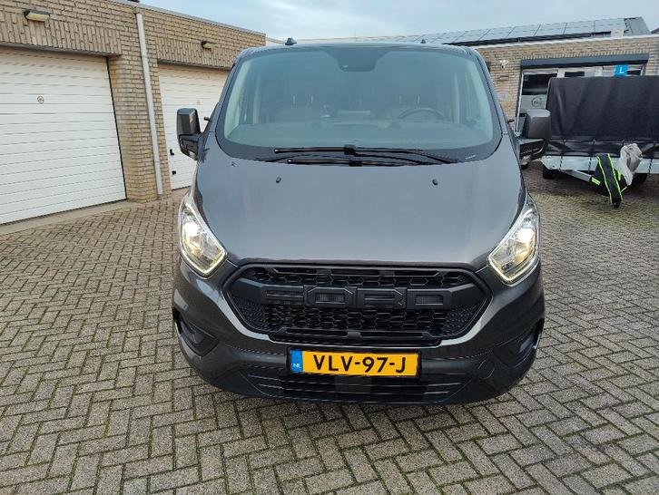 Ford Transit Custom GB 2.0 Tdci 130PK 300 L2h1 2021 Grijs, Auto's, Bestelauto's, Particulier, ABS, Achteruitrijcamera, Airbags