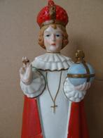 Antiek porseleinen Jezusbeeld Kindje Jezus van Praag 20cm, Antiek en Kunst, Ophalen of Verzenden