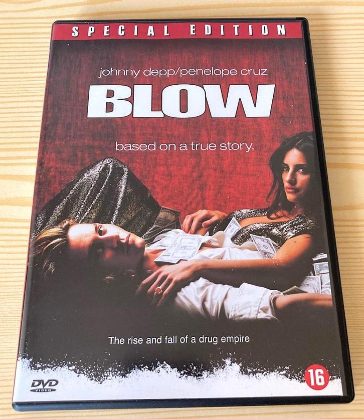 dvd Blow met Johnny Depp en Penélope Cruz, Cd's en Dvd's, Dvd's | Drama, Zo goed als nieuw, Waargebeurd drama, Vanaf 16 jaar, Ophalen