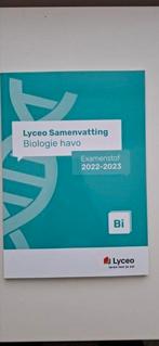 lyceum samenvatting biologie Havo examenstof 2022/2023, Lyceo, Biologie, HAVO, Ophalen of Verzenden