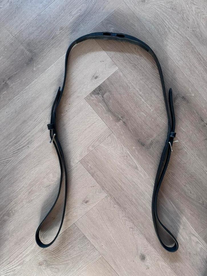 Slagriem Ideal Zwart Leer, Dieren en Toebehoren, Paarden en Pony's | Hoofdstellen en Tuigage, Gebruikt, Ophalen of Verzenden