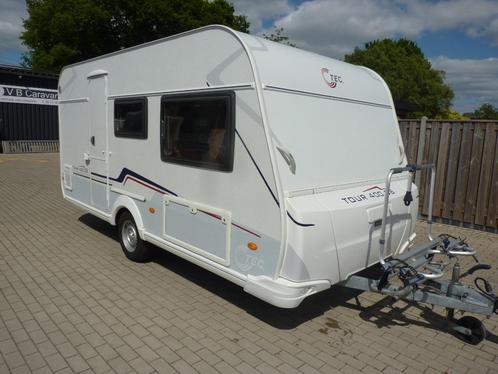 Tec Tour 400 DB + Luifel + Fietsendrager, Caravans en Kamperen, Caravans, Bedrijf, tot en met 4, 750 - 1000 kg, Treinzit, T.E.C.