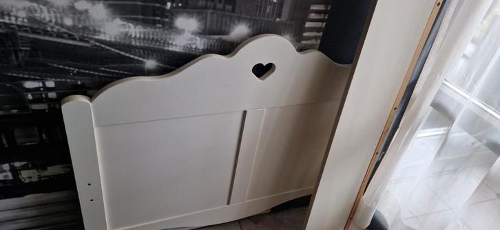 Leuk meisjesbed, wit, Kinderen en Baby's, Kinderkamer | Bedden, Gebruikt, 180 cm of meer, 85 tot 100 cm, Lattenbodem, Ophalen